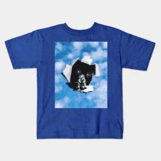 Astronaut paperhole Kids T-Shirt